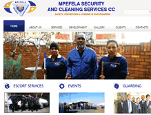 Tablet Screenshot of mpefelasecurity.co.za